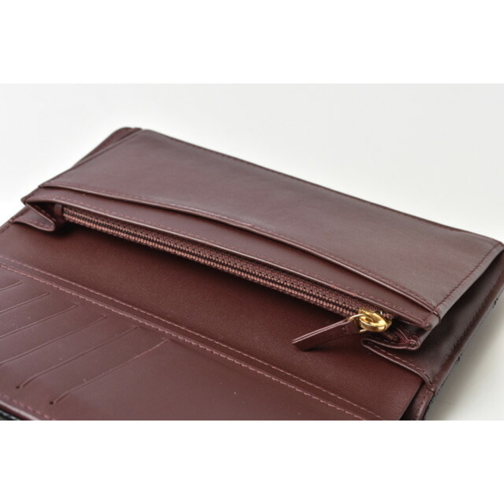 Chanel Long Wallet Timeless Caviar Skin Black Bordeaux View 6